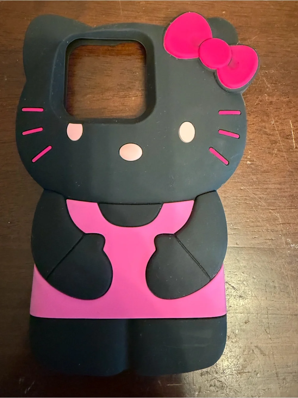 Cute Black & Hot Pink Kitty Phone Case